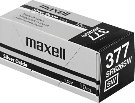 MAXELL knappcellsbatteri,  Silver-oxid,  SR626SW(377),  1,55V, 10-pack (18292000)