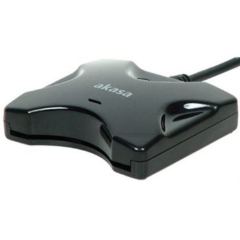 AKASA Ekstern Smartkortleser ID og smartkort kompatibel,  ISO7816, USB 2.0, 2000/ XP/ VISTA/ 7 (AK-CR-03BKV2)