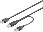 Deltaco USB2-16 - USB-kabel - USB (hunn) til USB (hann) - 30 cm
