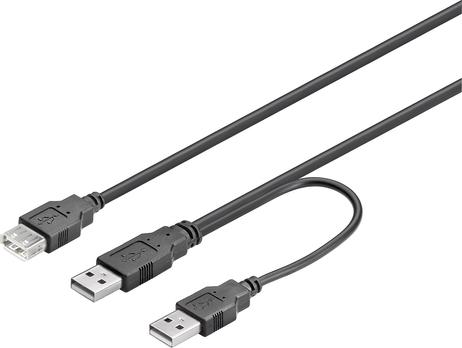 Deltaco USB2-16 - USB-kabel - USB (hunn) til USB (hann) - 30 cm (USB2-16)
