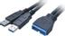 AKASA intern USB 3.0 til ekstern 2xType A USB 3.0, 0,3m
