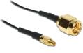 DELOCK sovitin, MMCX ur - SMA ur, 0,1m, musta