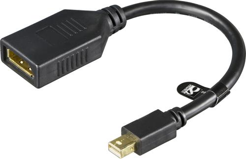 DELTACO DisplayPort adapter Black 15cm (MDP-DP1)