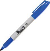 SHARPIE permanent märkpenna, blå, rund fin, 12-pack, blå/vit