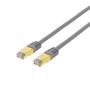 DELTACO FTP Cat7 patch cable 1.5m LSZH (halogen free), gray