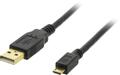 DELTACO USB 2.0 cable Type A male - Type Micro B male, 5-pin, for charging, 1m