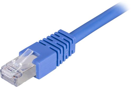 DELTACO FTP Cat6 patch cable 0.3m, blue (STP-603B)