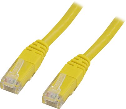 DELTACO UTP Cat6 patch cable 0.3m, yellow (TP-603GL)