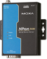 MOXA NPort serieportsserver, 1 port, RS-232/422/485, RJ45, PoE, sv/blå