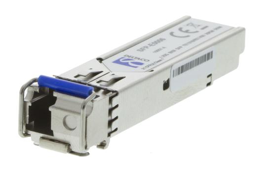 Deltaco SFP-C0019 - SFP (mini-GBIC) transceivermodul (tilsvarer: Cisco GLC-FE-100BX-U) - 100Mb LAN - 100Base-BX10-U - LC-enkeltmodus - opp til 10 km - 1310 (TX) / 1550 (RX) nm - for Cisco Catalyst 2960, 3560; (SFP-C0019)