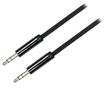 DELTACO audio cable, 3.5mm male to 3.5mm male, 0.5m, black