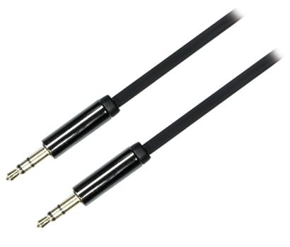 DELTACO audio cable, 3.5mm male to 3.5mm male, 0.5m, black (AUD-100)