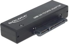 DELOCK Converter, USB 3.0 til SATA direkte docking, 1xSATA 22-pin hun, 1xUSB 3.0 Micro B hun, 6Gb/s, sort