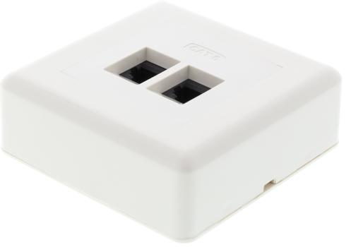 DELTACO Wall Outlet 2-port (VR-34)