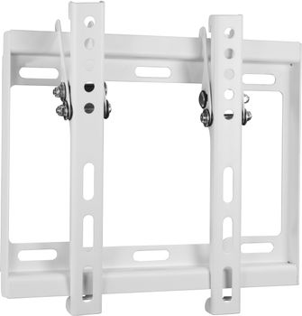 DELTACO wall bracket for TV / screen, 23" - 42", max 35 kg, VESA 75x75 to 200x200mm,  tiltable 14 °, white (ARM-520)