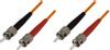 DELTACO fiberkablage ST - ST, duplex, 62,5/125, multimode, OM1, 0,5m