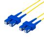 DELTACO fiber cable SC - SC, duplex, single mode OS2, 0.5m