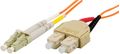 DELTACO Fiber cable LC - SC, duplex, multimode, 62.5 / 125, 0.5m