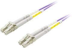DELTACO OM4 fiber cable LC - LC, UPC, duplex, multimode, 50/125, 3m
