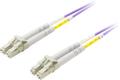 DELTACO OM4 fiber cable LC - LC, UPC, duplex, multimode, 50/125, 15m