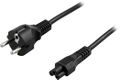 DELTACO device cable, power CEE 7/7 - power IEC C5, 0.5m, black