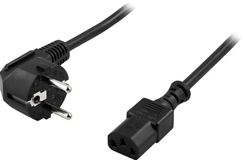 DELTACO Power CEE 7/7 (male) - Power IEC 60320 C13 Black 7m (DEL-111C)