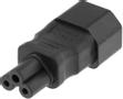 DELTACO Power adapter, IEC 60320 C14 to IEC 60320 C5, 250V / 2.5A, black