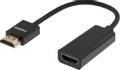 DELTACO HDMI with Ethernet extension cable HDMI 10cm Black