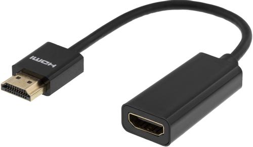 DELTACO HDMI with Ethernet extension cable HDMI 10cm Black (HDMI-1088)
