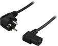 DELTACO Power CEE 7/7 (male) - Power IEC 60320 C13 Black 0.5m