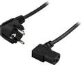 DELTACO Power CEE 7/7 (male) - Power IEC 60320 C13 Black 0.5m
