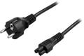 DELTACO device cable, power CEE 7/7 - power IEC C5, 0.2m, black