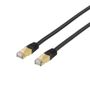 DELTACO S / FTP Cat7 patch cable, LSZH (halogen free), 1m, black
