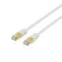DELTACO Netværkskabel Cat7 S/FTP RJ45 - Skærmet - 1m - Hvid