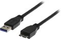 DELTACO USB 3.0 USB-cable 1m Black