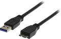 DELTACO USB 3.0 USB-cable 2m Black