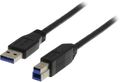 DELTACO USB 3.0 USB-cable 2m Black