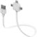 ALLOCACOC USB - Lightning+MicroUSB+MiniUSB 0.8m Hvit Multikabel med flere kontakter, USB Type A Han - Lightning / Micro/ Mini-B