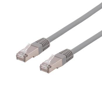 DELTACO U / FTP Cat6a patch cable, LSZH, 0.5m, gray (STP-60AU)