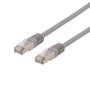 DELTACO U / FTP Cat6a patch cable, LSZH, 1m, gray