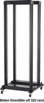 TOTEN 19-DR6642,  19" golvstativ på hjul, 42U, 600x600mm,  omonterat,  sv (DR66429001)