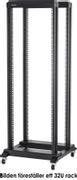TOTEN 19-DR6637, 19" golvstativ på hjul, 37U, 600x600mm, omonterat, sv