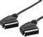 EPZI SCART-kabel , fullkopplad, ha - ha, 2m, svart