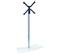 ERARD LUX Up 1400L, golvstativ tv, max 55" 30kg, VESA, silver/ vit