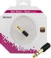 DELTACO Audio adapter, 6.3mm male - 3.5mm stereo female, Black