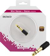 DELTACO Audio adapter, 6.3mm male - 3.5mm stereo female, Black