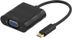 DELTACO USB TYPE C MALE - VGA FEMALE 0.1M BLACK