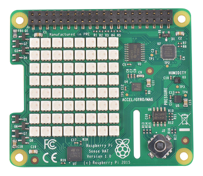 Raspberry Pi pi Sense Hat, expansionskort för Pi (RASPBERRYPI-SENSEHAT)
