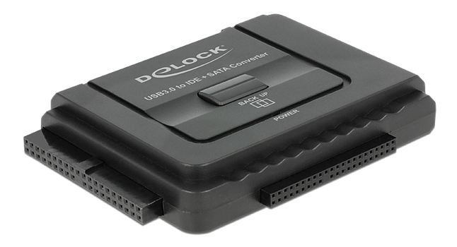 DELOCK Converter - USB 3.0 till SATA/IDE med backup-funktion,  svart (61486)