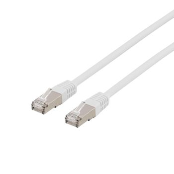 DELTACO U / FTP Cat6a patch cable, LSZH, 0.5m, white (STP-60VAU)
